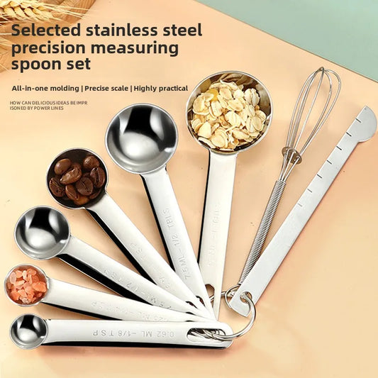 Stainless Steel Measuring Spoon Set – Precision Kitchen Measuring Tools for Coffee, Baking & Cooking
