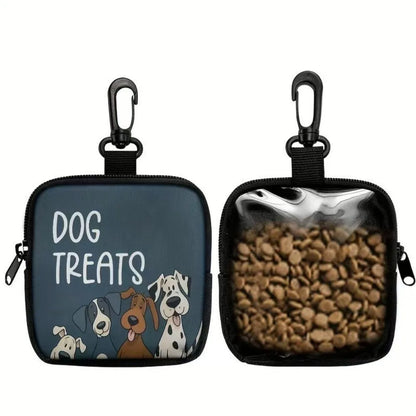 Waterproof Dog Treat Pouch – Leak-Proof Pet Training Snack Bag with Transparent Window Clip