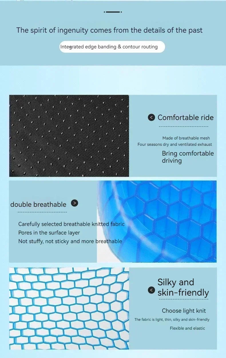 Cooling Gel Seat Cushion – Breathable Honeycomb Support Pad for Car, Office & Home Chairs