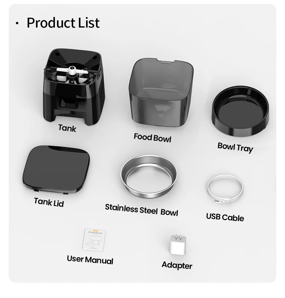 ROJECO Automatic Pet Feeder – Smart Dry Food Dispenser with Easy Button Control for Cats & Dogs