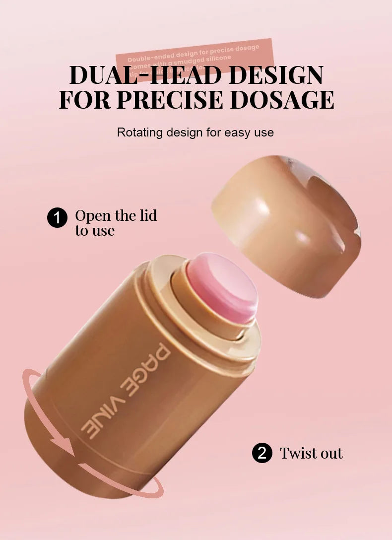 Pocket Matte Blush Stick – Long-Lasting Lip & Cheek Tint Natural Nude Finish