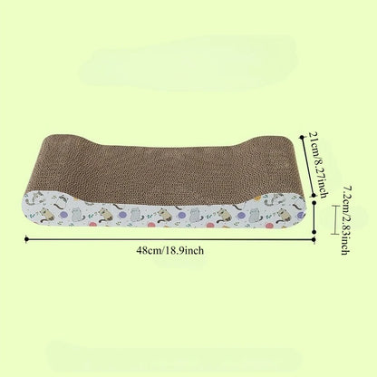 Cat Scratching Board – Corrugated Cardboard Cat Scratcher & Cozy Rest Lounge