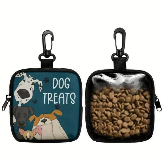 Waterproof Dog Treat Pouch – Leak-Proof Pet Training Snack Bag with Transparent Window Clip