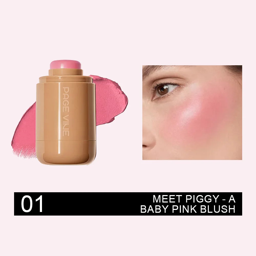 Pocket Matte Blush Stick – Long-Lasting Lip & Cheek Tint Natural Nude Finish