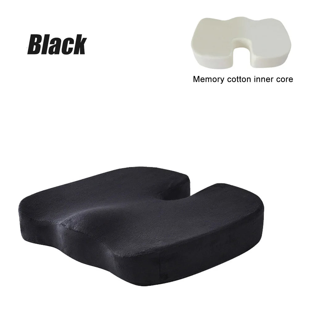 Memory Foam Seat Cushion – U-Shaped Orthopedic Pillow for Car, Office & Travel Comfort