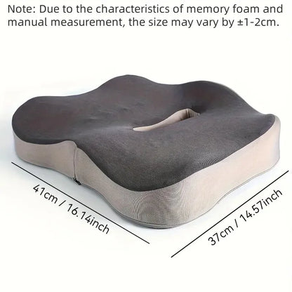 Ergonomic Memory Foam Seat Cushion – Posture Support Pillow for Office Chairs & Car Seats