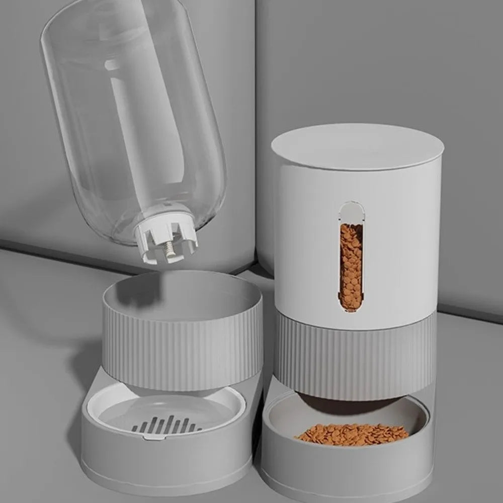 Automatic Pet Feeder & Water Dispenser – Large Capacity Gravity Food Bowl with Spill-Proof Design