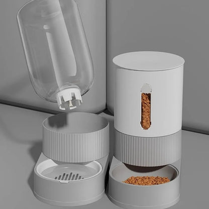 Automatic Pet Feeder & Water Dispenser – Large Capacity Gravity Food Bowl with Spill-Proof Design