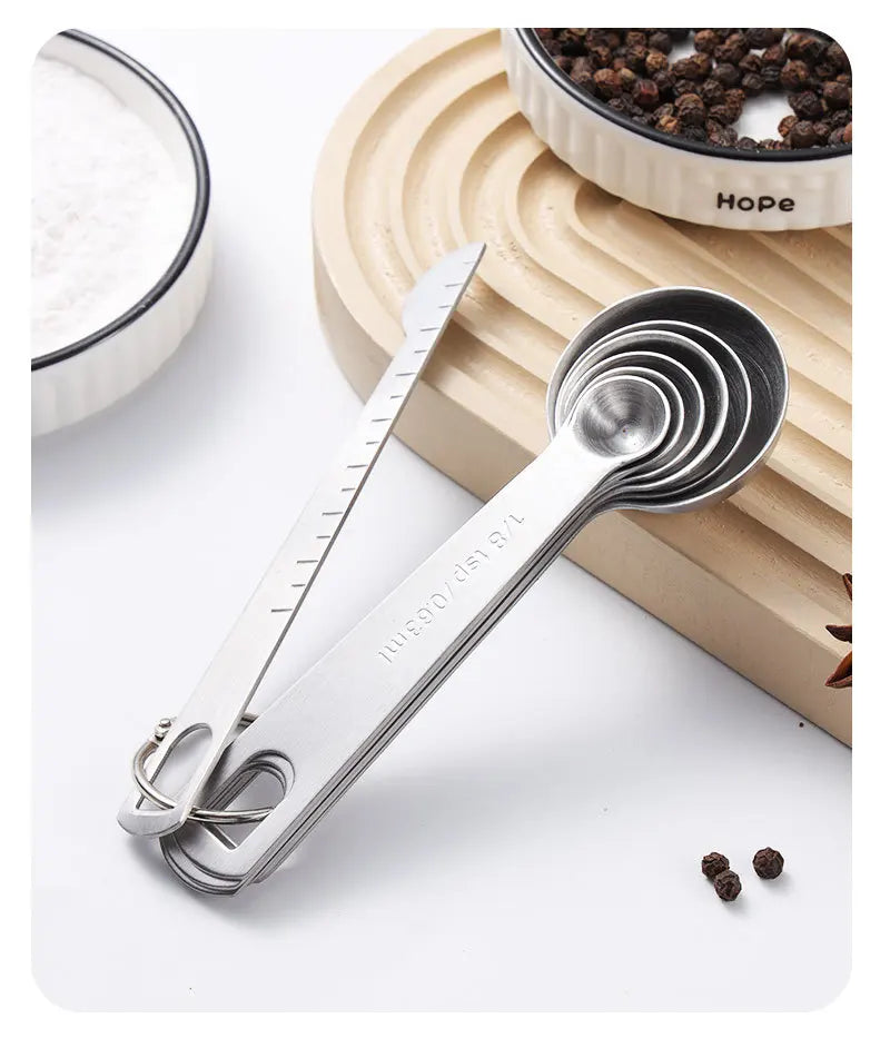 Stainless Steel Measuring Spoon Set – Precision Kitchen Measuring Tools for Coffee, Baking & Cooking