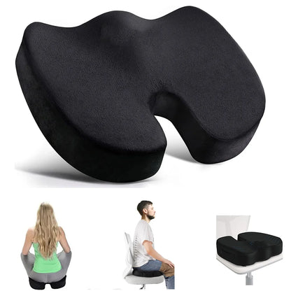 Memory Foam Seat Cushion – U-Shaped Orthopedic Pillow for Car, Office & Travel Comfort