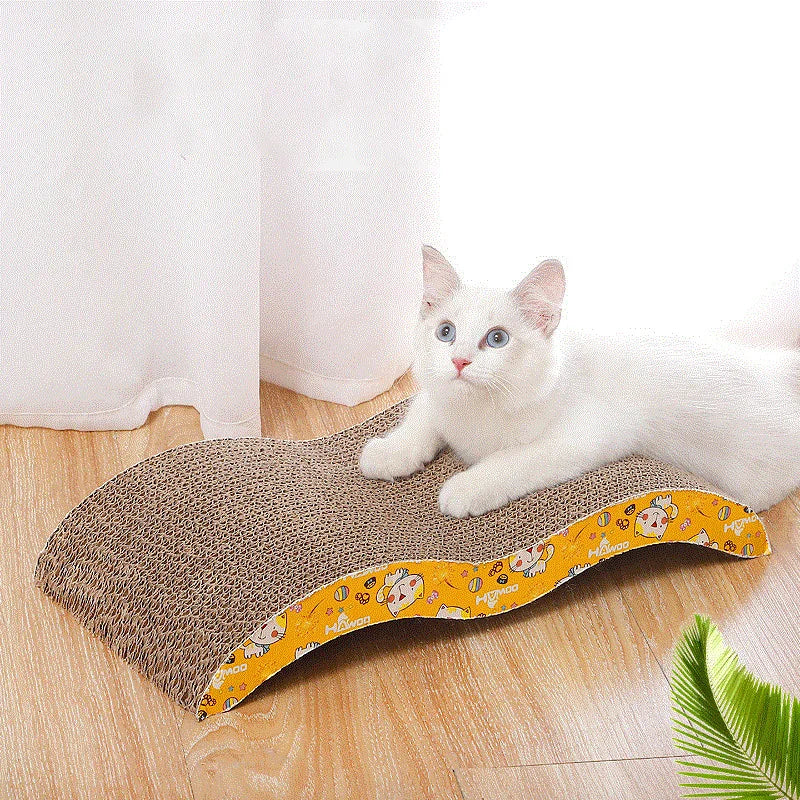 Cat Scratching Board – Corrugated Cardboard Cat Scratcher & Cozy Rest Lounge