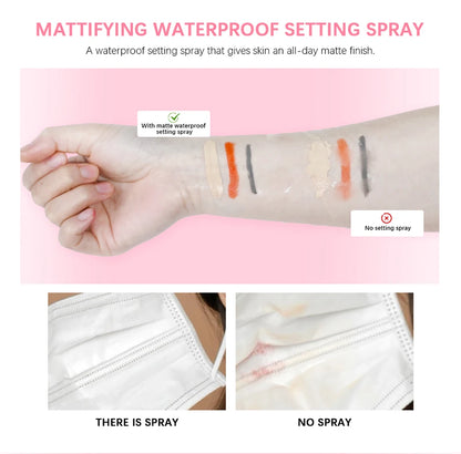 Long-Lasting Matte Setting Spray – Waterproof Anti-Sweat Makeup Fixing Mist