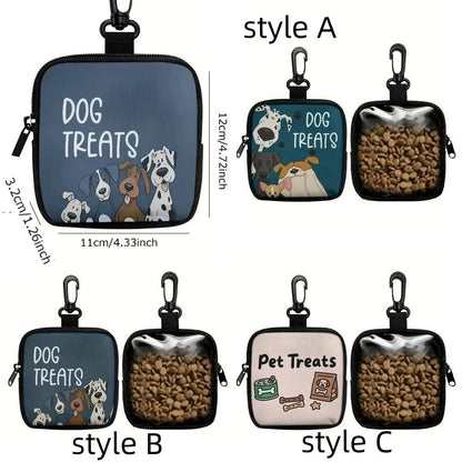 Waterproof Dog Treat Pouch – Leak-Proof Pet Training Snack Bag with Transparent Window Clip