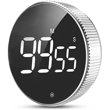 Magnetic Digital Kitchen Timer – Silent Countdown Timer with Constant Light Display for Cooking & Learning