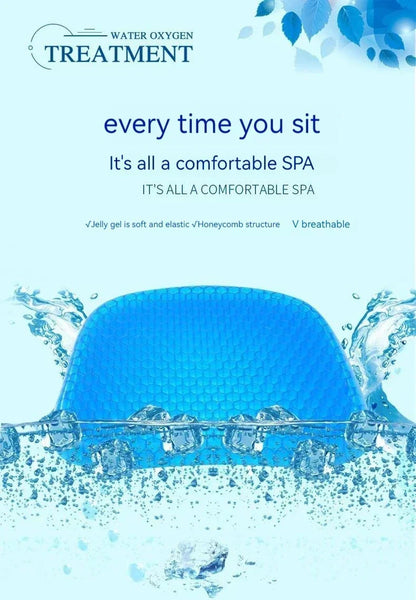 Cooling Gel Seat Cushion – Breathable Honeycomb Support Pad for Car, Office & Home Chairs