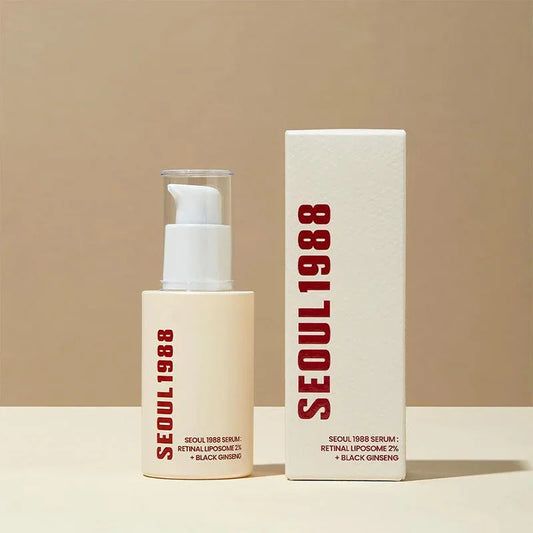 SEOUL 1988 Retinol Skincare Set – Black Ginseng Serum, Retinal Eye Cream & Hydrating Face Cream