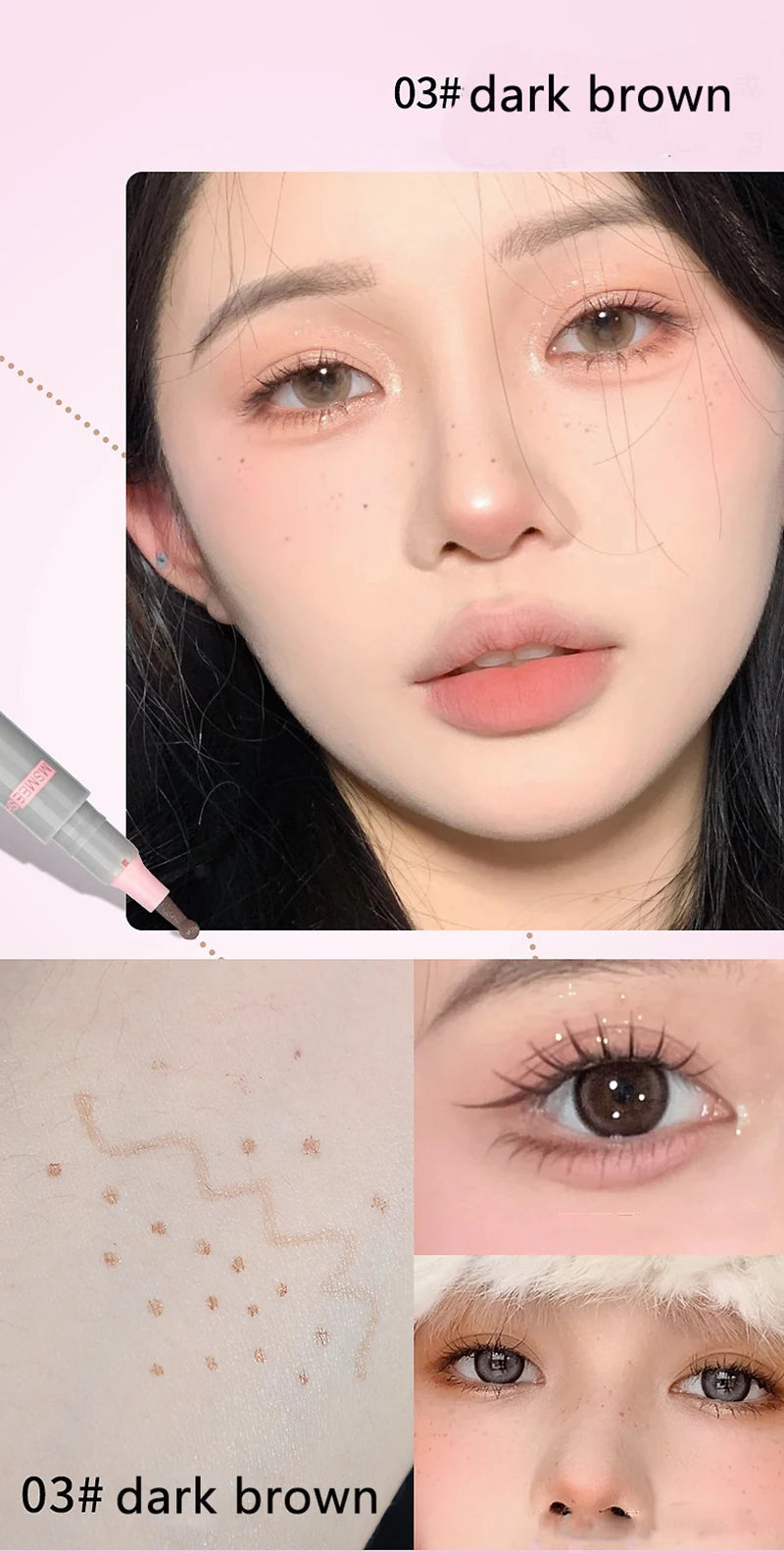 Natural Faux Freckles Pen – Waterproof Quick-Dry Freckle Makeup Stamp for a Realistic Look