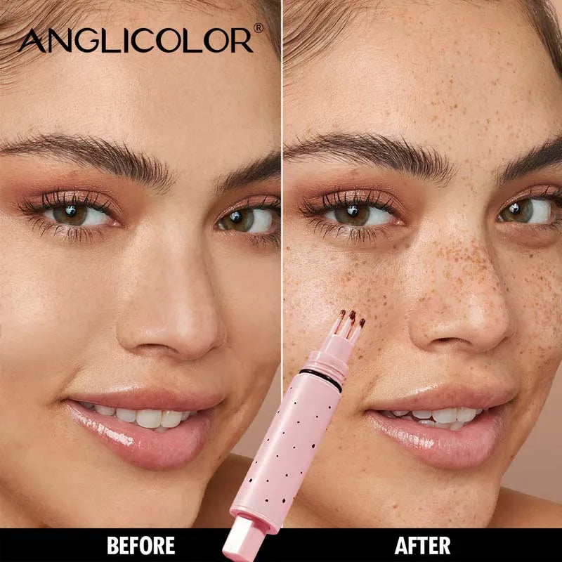 Natural Faux Freckles Pen – Waterproof Quick-Dry Freckle Makeup Stamp for a Realistic Look